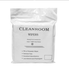 9"X9" 100% Polyester High Density Cleanroom Wiper Dust & Lint Free 100 pcs/Bag