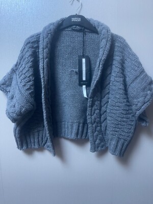 M&S Autograph Weekend Strickjacke vorne offen Größe: 16-18