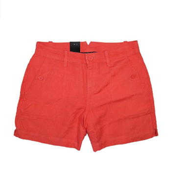 Pantalones cortos informales clásicos de mezcla de lino para mujer