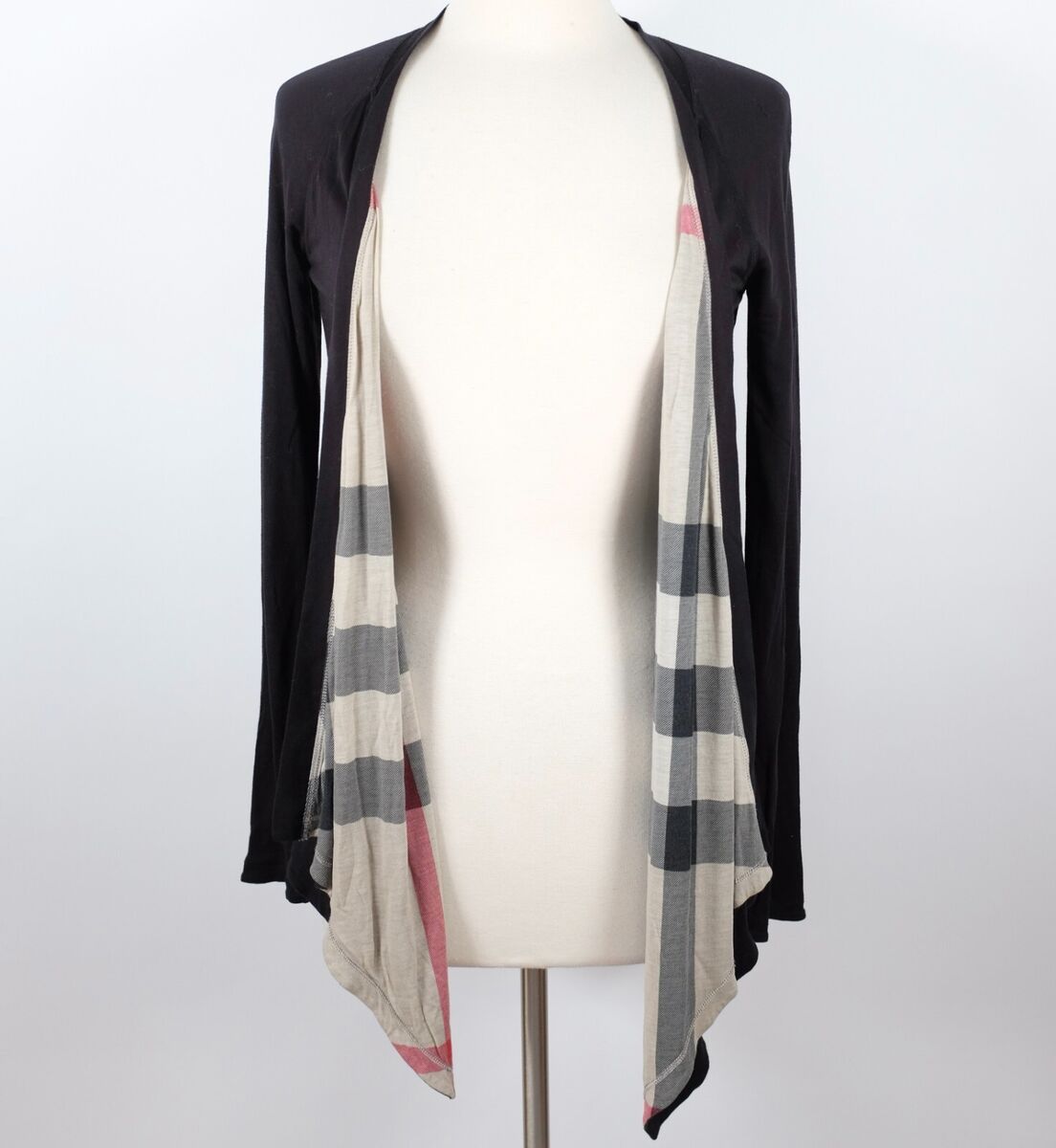 Burberry Brit sz S cardigan black nova heritage check Burberry Brit sz S cardigan black nova heritage check