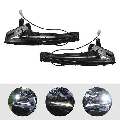 Pair Daytime Running Lamps 8161053031 8162053031 For 14-16 Lexus IS Series