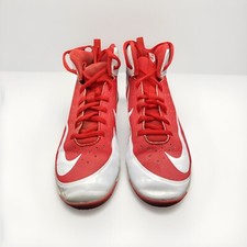 Nike ALPHA Huarache Keystone Mid University Red White Cleats Size 3.5 Youth