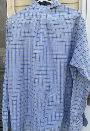 Ralph Lauren Classic Fit kariertes Stretch Popeline Hemd, blau multi Gr. L - Bild 4 von 4