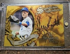 GEORGE BRETT ON CARD AUTO 1997 DONRUSS SIGNIFICANT SIGNATURES /2000 ROYALS HOF