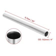 4102mm Od Straight Exhaust Pipe Tube Piping 30 Length T304 Stainless Steel