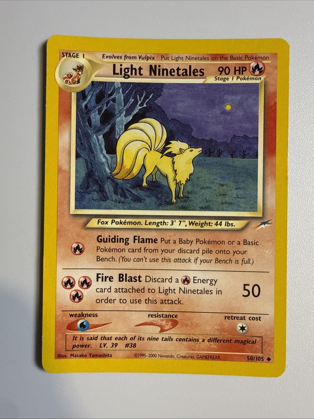 Light Ninetales - Neo Destiny Unlimited 50/105 - Pokemon Card - LP-/MP+