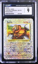 CGC 9 MINT Tauros 65/110 Legendary Collection) Reverse Holo Pokemon Card
