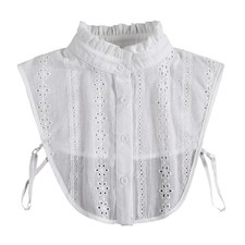 Stand-Up Fake Collar Detachable Dickey Blouse Half Shirts for Women Girl