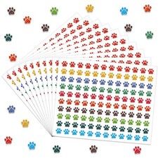 Lincia 1200 Pcs Paw Glitter Stickers Sparkly Small Stickers for Kids Toddlers...