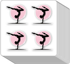 Gymnastics Stickers 1In for Scrapbooking, Arts, Craft, Kids DIY, Calendars Journ
