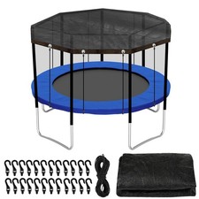 Trampoline Cover Black Round 90 Sunblock Shade Cloth 12FT Trampoline Top Shade