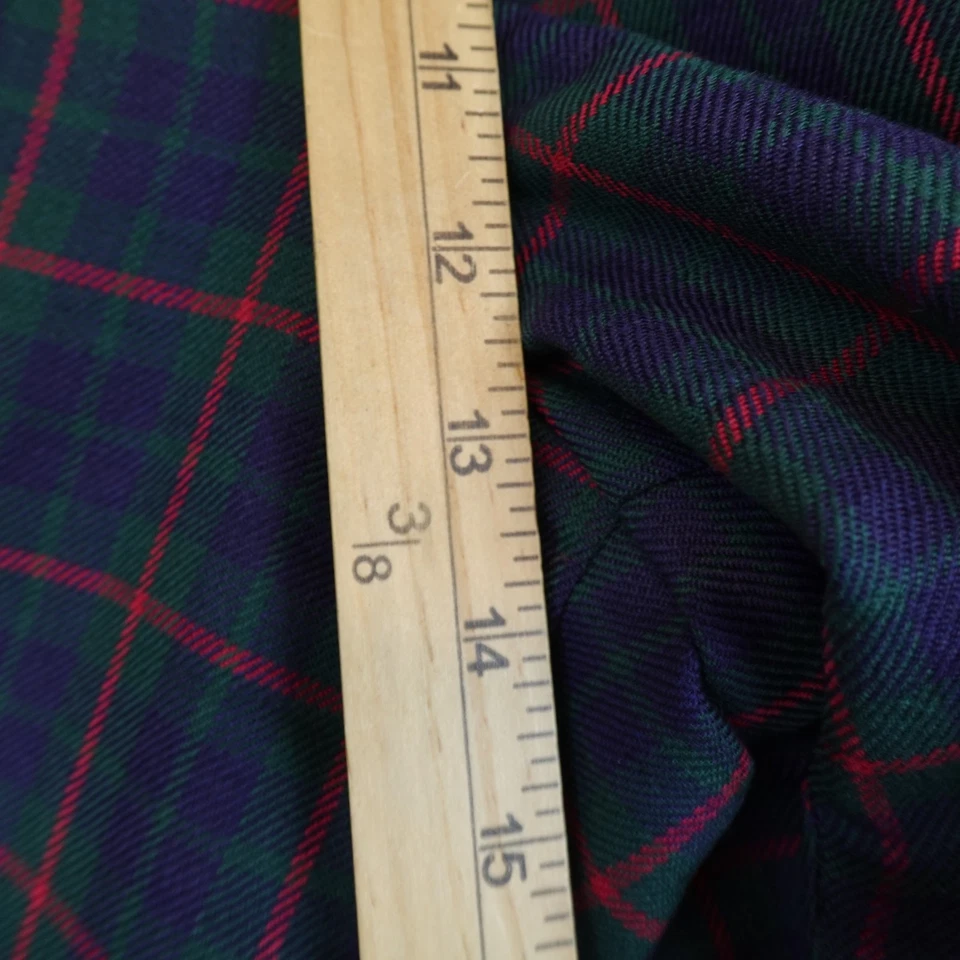 Pantalón Pendleton De Colección Talla 16 Azul Rojo Tartán Lana Escocesa Hecho en EE. UU. Forrado Foto 4 de 4
