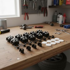 Selbstklebende Kugelrollen 360° 8 Stück Schwerlast Möbel Rollen Mit Bremse Stahl