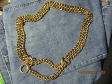 Gold Dog Collar Chain Stainless Steel 18k Gold Collar Adjustable Size XL 24-"28"