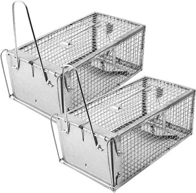 2 Pack Rat Trap Humane Mouse Traps Work Small Rodent Animal-Mice Catch Release S
