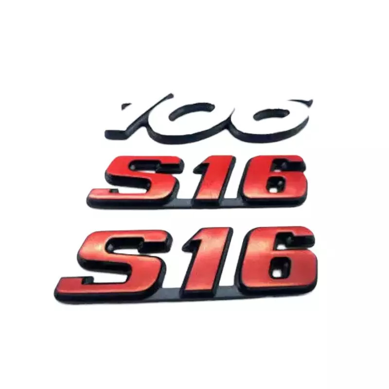 Logo 106 et 2 logos S16 rouge pour remplacer les insignes usés ou volés de votre voiture