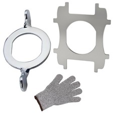 Stainless Steel Aerator Key Faucet Removal Tool, Blue Metallic Silver