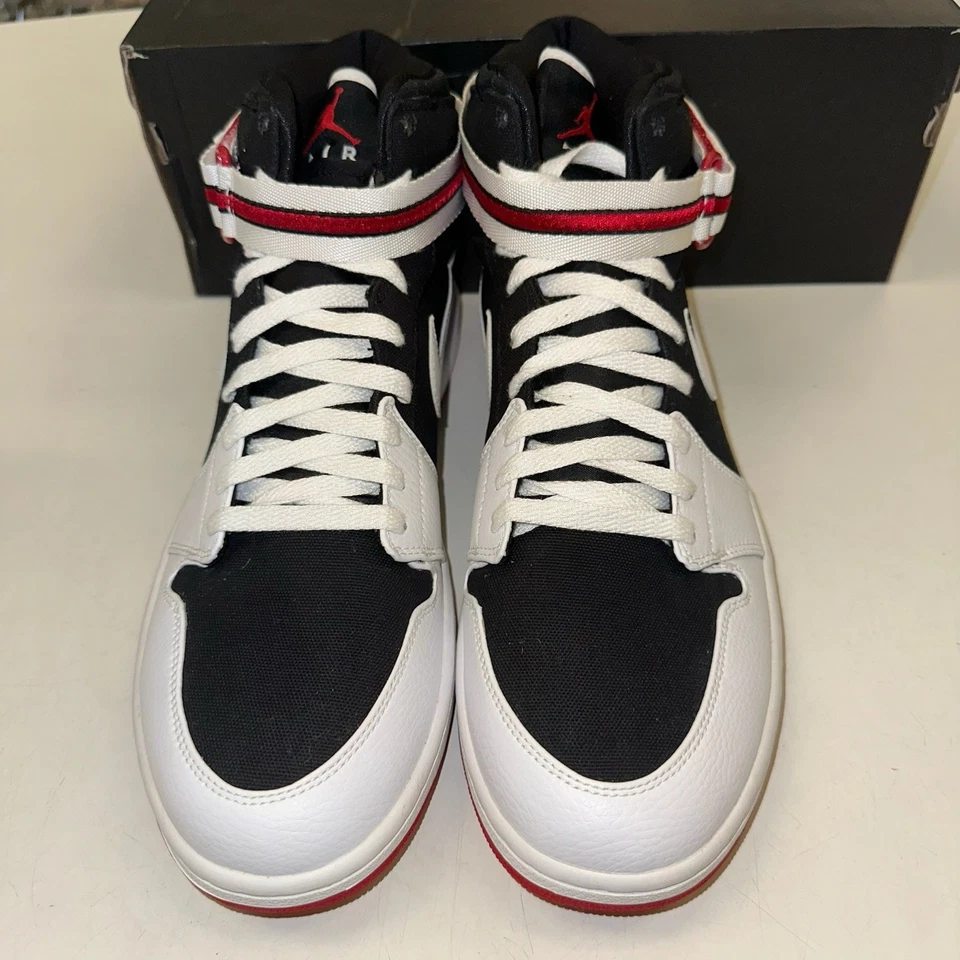 Talla 13 - Nike Air Jordan 1 Correa Alta Blanco Negro 342132-101 Foto 4 de 4