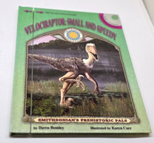 Vintage 2003 Velociraptor Small And Speedy Smithsonian HC Book + CD + Poster
