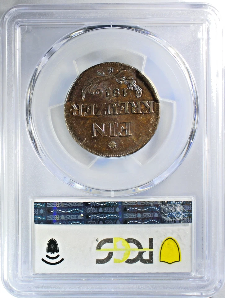 1816-A Austria Kreuzer - PCGS MS-63 Brown - Mint State 63 Copper - Image 3 of 4