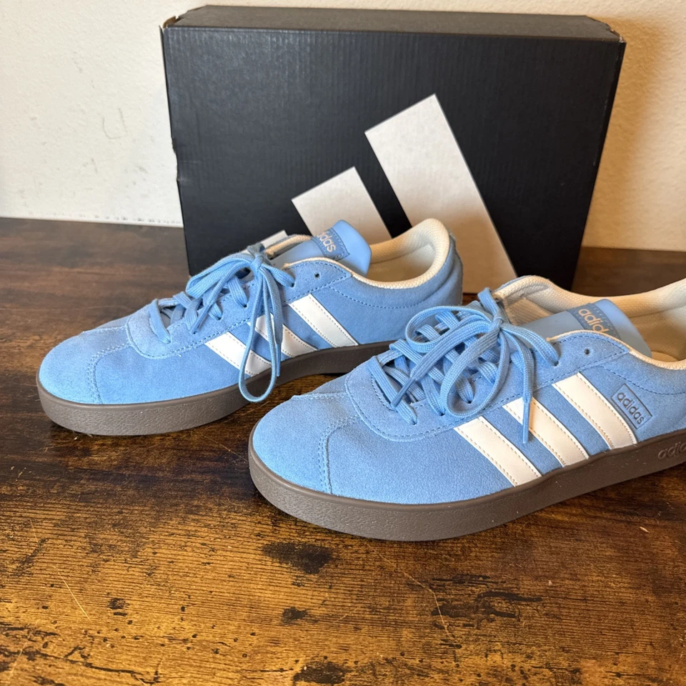 Adidas VL Court 2.0 Men’s Running Shoe – Size 9, Blue Suede, Athletic Sneaker - Image 4 of 4