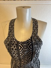 American Eagle Outfitters Black & White Patterned Fit & Flare Style Dress Size 4
