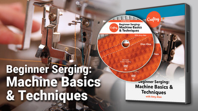 Beginner Serging: Machine Basics & Techniques (DVD) sewing **EX-LIBRARY**
