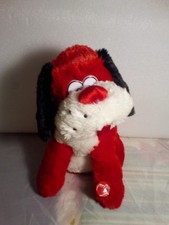 Dan Dee Animated Puppy Dog 10" Red White Stuffed Plush Sings "Do You Love Me"