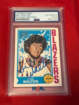 BILL WALTON 1996-97 TOPPS STARS HOF SIGNED AUTO CARD PSA AUTHENTIC