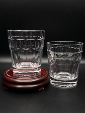 2 Lisa Mori Double Old Fashion Rocks Crystal Glasses 12 Oz Tumblers Whiskey