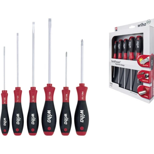 Wiha  Werkstatt Schraubendreher-Set 6teilig Schlitz, Kreuzschlitz Pozidriv