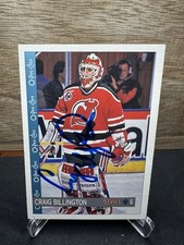 1992-93 O-Pee-Chee Craig Billington Jersey Devils #372 In-Person ON-CARD AUTO