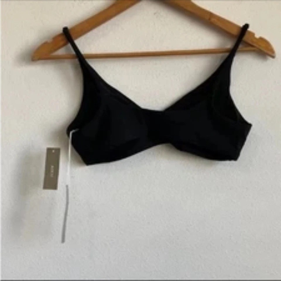 J. Crew Women's Lana bikini top in Classic Sculpt Black Small - Image 3 of 4
