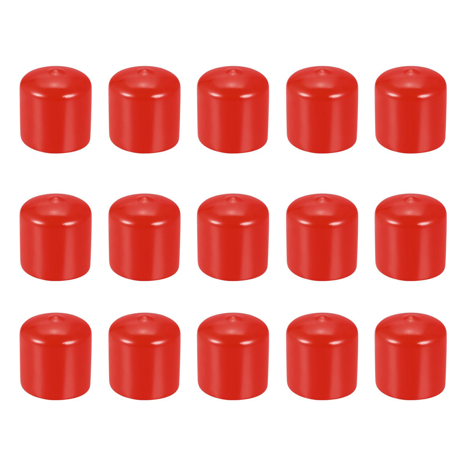 15Pack 30mm ID Red Rubber Screw Thread Protector Caps for Bolts