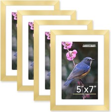 5x7 Picture Frame Bulk-4 Pack, Gold Picture Frames Collage Wall Decor, Wall  Ta