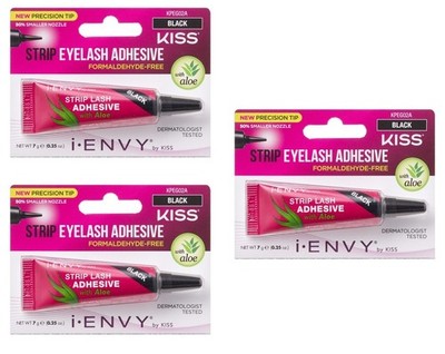 BL Kiss I Envy Eyelash Adhesive Strip W/Aloe Black 0.25oz X 3 Packs