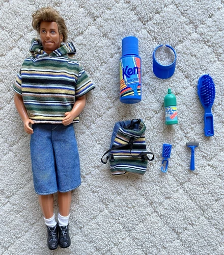 Vintage Mattel #12956 Shaving Fun - Ken Doll & Accessories - 8 Items - 1994