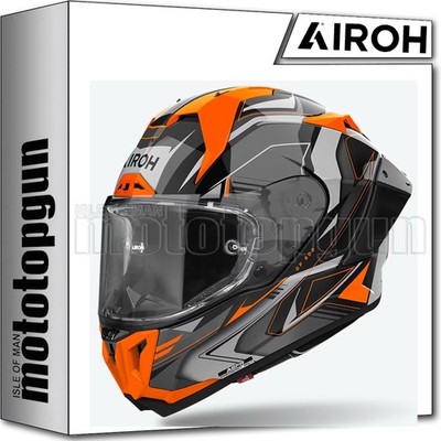 AIROH FULL FACE MOTORCYCLE HELMET GP800 GP8MU32 MUST GLOSS ORANGE L