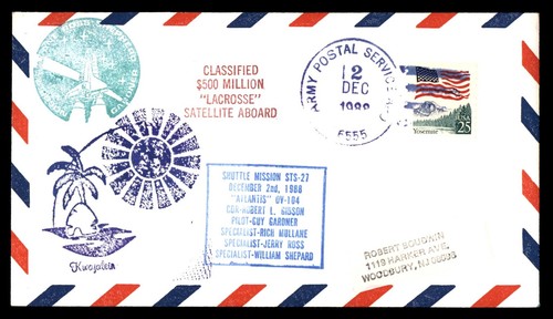 Mayfair Briefmarken USA Weltraum 1988 APO STS 27 Atlantis Cover aat_44919