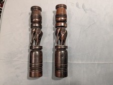 Kerzenständer Set Aus Südafrika Handarbeit Dunkles Holz Unikat