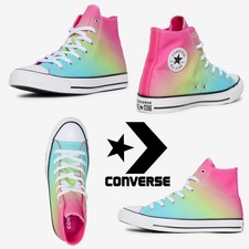 New Converse Chuck Taylor All Star CTAS HI TOP Rainbow Unisex Kids Shoes A07337F