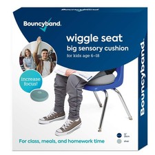 Bouncyband   Wiggle Seat   Silver, 13  D   Large Sensory Cushion for Kids Age...