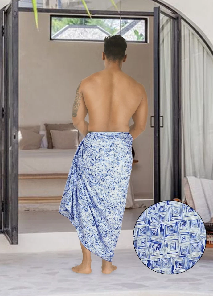 LA LEELA Para hombres Sarong Cubre Envolturas Nadar Playa Talla Única Dodger Geométrico Foto 3 de 3