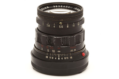 Rare Leica 50mm f2 Summicron Rigid Black Paint Brass M Mount Lens #48466