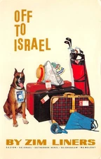 ASTA Convetion 1962 Prize Winnter Israel Zim Liner Airline Ad PC AA105887