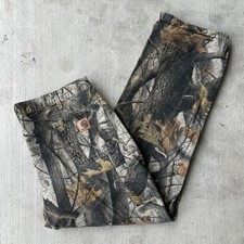 Vintage Y2K Carhartt Realtree camo work wear carpenter pants