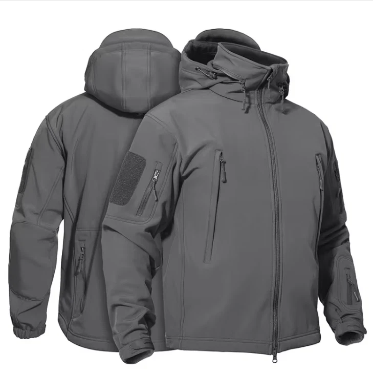 Mens Tactical Jacket Waterproof Military Soft Shell Work Windbreaker Jacket Coat - Image 4 of 4