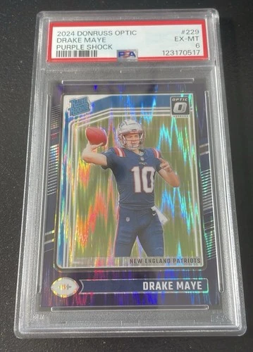 Drake Maye PSA 6 Purple Shock Rated Rookie. Crack It