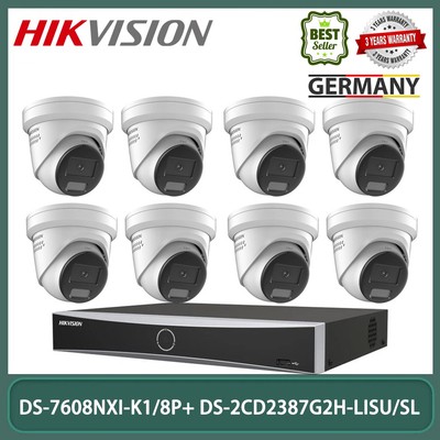 Hikvision 8CH 12MP NVR 8MP Zweiweg Audio POE Sicherheit IP Kamerasystem imFreien