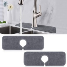 2 Pack Faucet Mat for Kitchen Sink Splash Guard Short: Super Absorbent